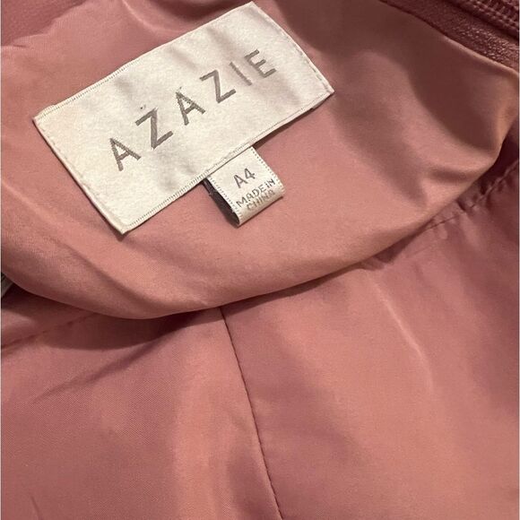 Azazie Everett Bridesmaid Dress Dusty Rose Size A4 Pink Chiffon - Picture 5 of 8